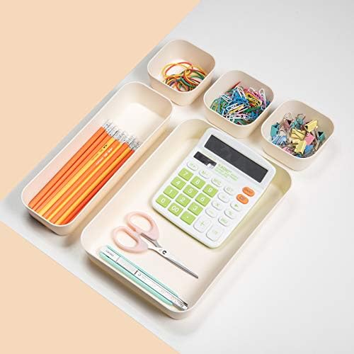 Color Plastic Desk Drawer Organizers For Makeup Bathroom Office