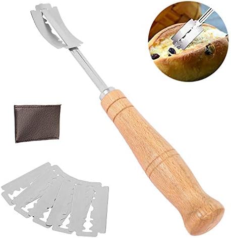 TopHomer Bread Cutters Tools Set - Dough Scoring Knife with Wood