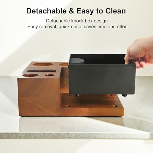 Espresso Tamping Station with Knock Box, for 51-54mm & 58mm Espresso