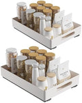 2 Pack Pull Out Cabinet Organizer, Adhesive Slide Out Drawer for