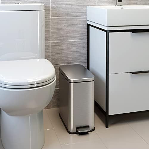 iTouchless 3 Gallon Bathroom Step Wastebasket