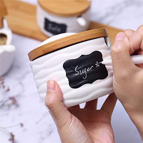 June Sky Sugar and Cream Set,Ceramic Sugar Containers with Lid and
