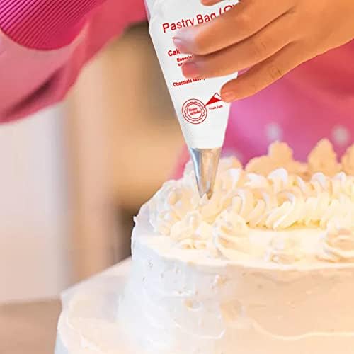 yueton 100-Pack Piping Bags with Non-Slip Grip - Disposable Pastry
