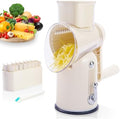 ENERGEVITY Hand Crank Rotary Cheese Grater, White