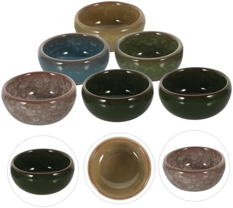 PartyKindom Ceramic Essential Oil Blending Bowl Set, 6 Piece Thai