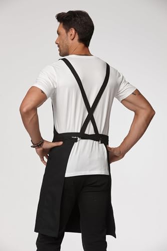 Cross Back Apron for Men Chef Pockets 4251JX