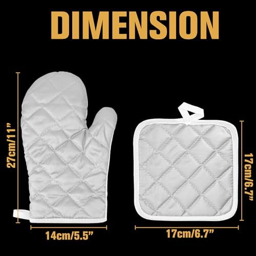 4-Piece Blank Sublimation Oven Mitt and Pot Holder Set