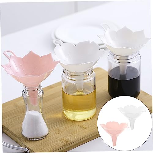 4pcs Plastic Funnel Set Creative Cherry Blossom Flower Shape Liquid