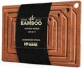 Hiware 4 Pieces Extra Large Wooden Cutting Boards Set- Bamboo Cutting