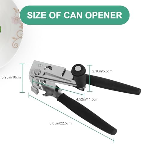Manual Can Opener with Folding Crank Handle, Commercial Heavy Duty