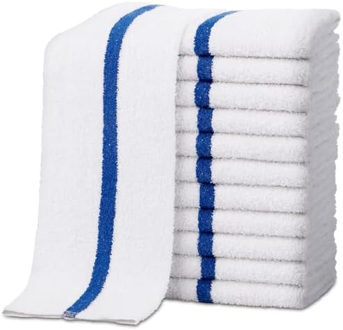 ZUPERIA Bar Mop Towels - 12 Pack (16"x19") - 100% Cotton High