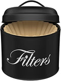 Black Basket Coffee Filter Holder with Lid