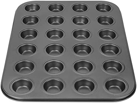 LIZEALUCKY Mini Muffin Tray 24 Cup Silicone Muffins Pan, Non Stick