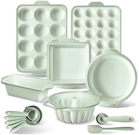 COOK WITH COLOR 17 Pc. Silicone Baking Pan Set - Non-Stick & Easy