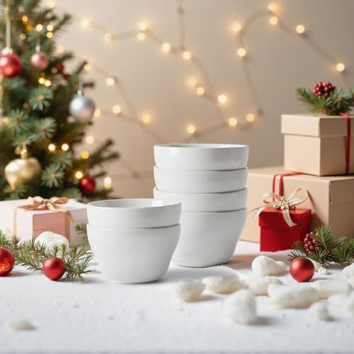Sweese Set of 6 Porcelain Bouillon Cups, White High-Grade Durable