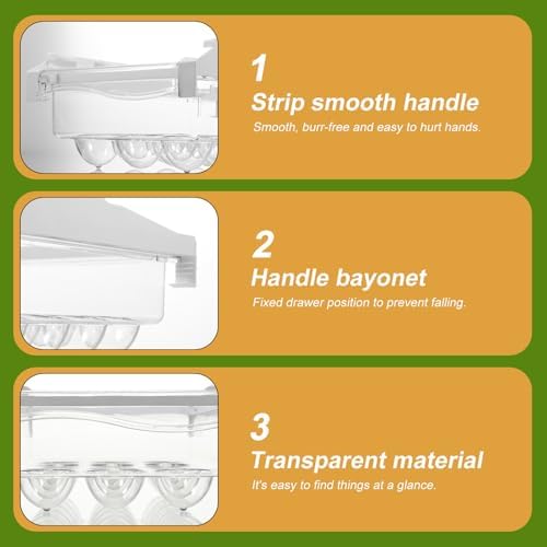 Drawer Type Egg Container for Home Fridge with Multi Compartment