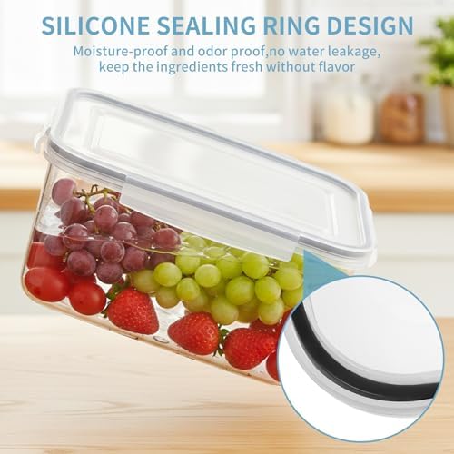 3 Pack Grape Containers for Fridge, 0.9-13.5 Qt