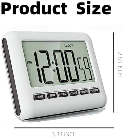 Magnetic Digital Kitchen Clock Timer, 3.34x2.83 Inches