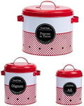 TEHAUX Stainless Steel Potato Storage Buckets 3 Piece with Vent Design
