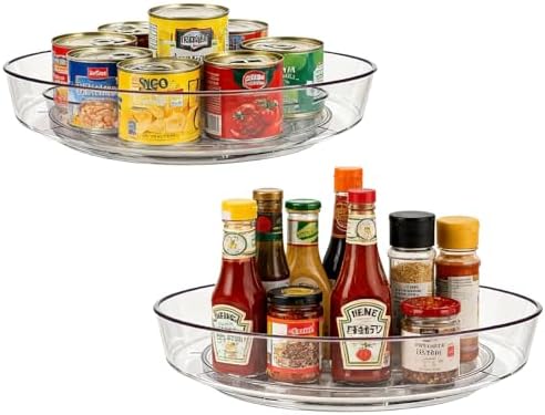 2 Pack Lazy Susan 10 inch Turntable for Spice Organization