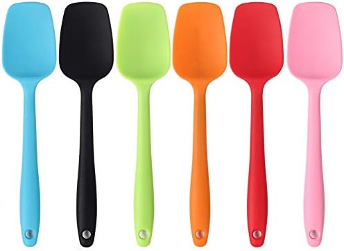 MOACC Silicone Spatulas, 8.2 inch Small Rubber Spoon Spatula Heat