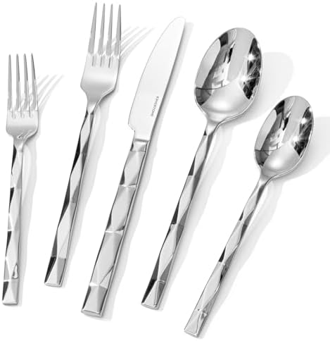 40 Piece 18/10 Silverware Set, Stainless Steel Flatware Cutlery set for 8