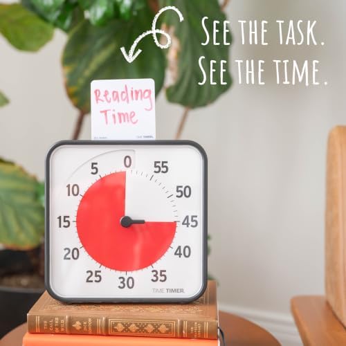 TIME TIMER 8-Inch Visual Timer, 60-Minute Countdown Clock