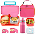 PIQUEBAR Kids Lunch Bento Box with 8oz Thermo Ice Pack Food Container