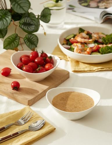 Teocera 5 Inch Porcelain Small Bowls Set, 6 Ounce small serving bowls