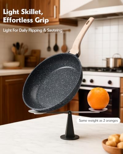 Non Stick Frying Pans, 8-Inch Healthy Non-Toxic Egg Pan Cooking Pan