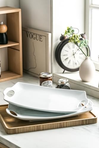 LAUCHUH Turkey Platter for Thanksgiving, 16 inch Serving Tray with