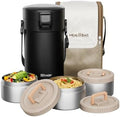 77oz Stainless Steel Insulated Food Jar, 3 Tier Stackable Bento Lunch