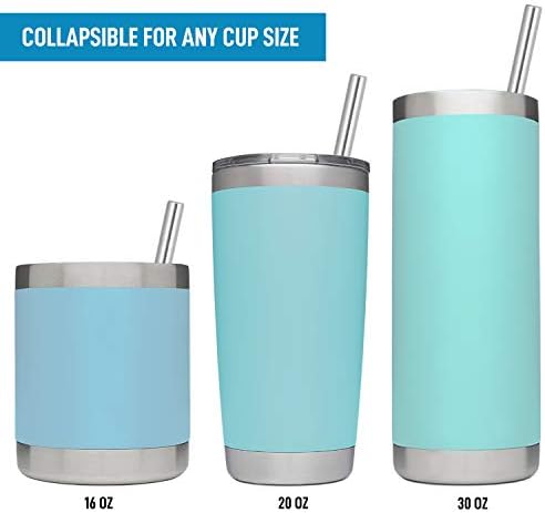 Zulay Collapsible Straw Keychain Made with Premium 304 Stainless Steel