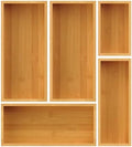 Bamboo Drawer Organizer Set, 5-Piece Storage Trays for Kitchen