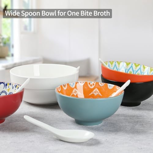Soup Spoons Asian Ceramic Spoons Set of 12 for Corelle Pho Miso Wonton