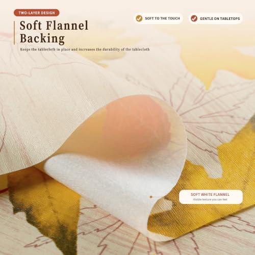 Rectangle Table Cloth, 100% Waterproof Vinyl Tablecloth, 52" x 70"