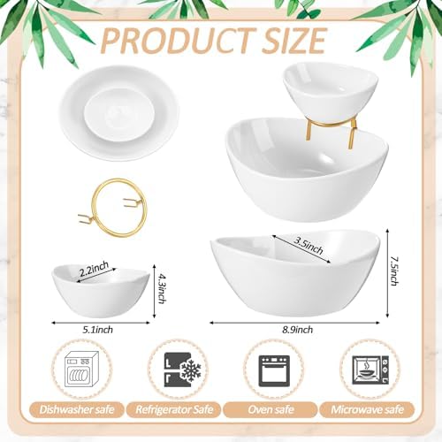 2 Set Chip and Dip Serving Set 2 Tier Chip and Dip Serving Dish