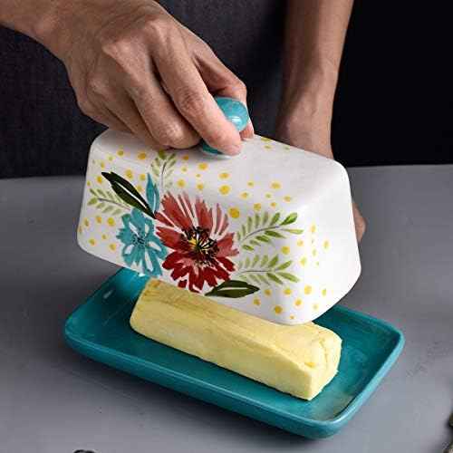 Wisenvoy Butter Dish Ceramic Butter Dish with Lid Butter Keeper Butter