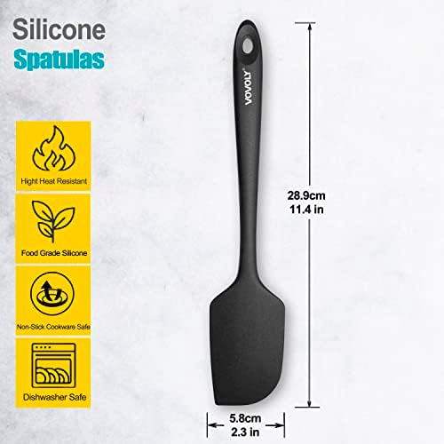 Silicone Spatula for Kitchen, 600°F Heat resistant Spatulas for