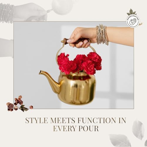 Gold Stainless Steel Whistling Tea Kettle, 1.5L