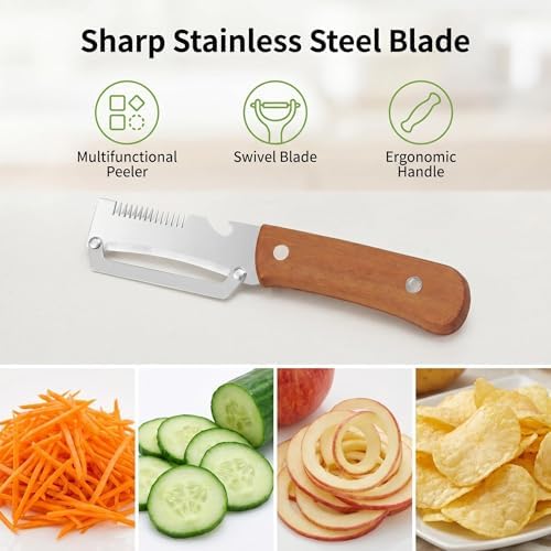 elite peeler and shredder, 2PCS Vegetable Peeler, 1.8mm Thickened