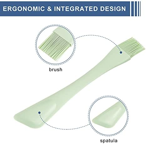 uxcell Silicone Spatula & Brush, 10" Double-Use Kitchen Utensils for