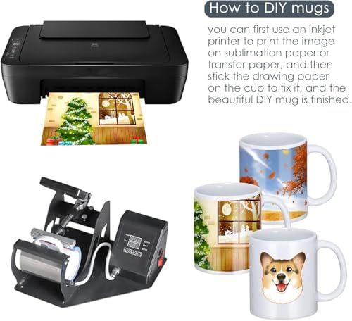 DANALLAN Sublimation Mugs, Premium Coffee Mugs Set of 12 White Ceramic