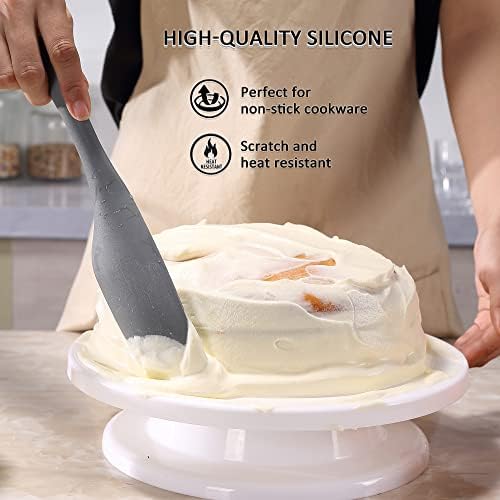 Tongjude Silicone Spurtle Set, Silicone Spatula Set, Heat Resistant