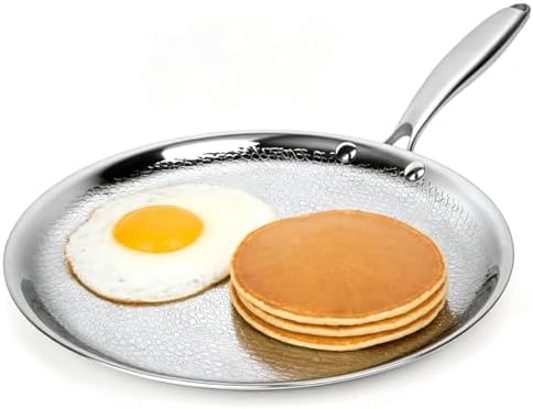 Titanium Hammered Pan, No Coating Nonstick Crepe Pan, Multifunctional