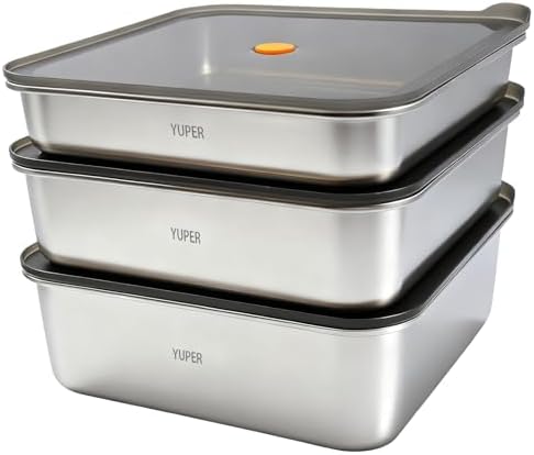 YUPER 3 Pack Stainless Steel Food Storage Containers