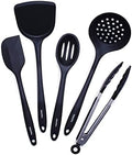 GreenPan 5 Piece Silicone Cooking Utensil Set, Black