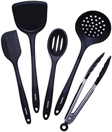 GreenPan 5 Piece Silicone Cooking Utensil Set, Black