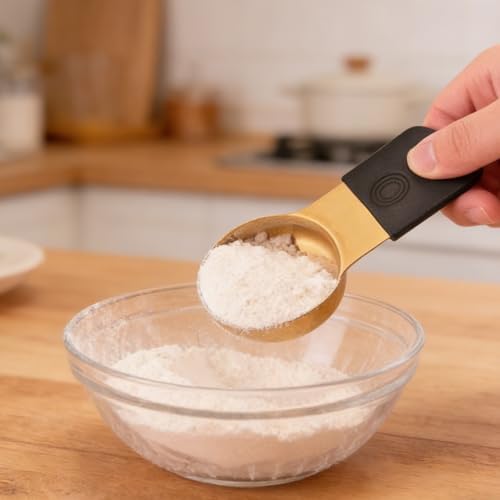 15PCS Gold Plated 304 Stainless Steel Measuring Cup & Spoon Set