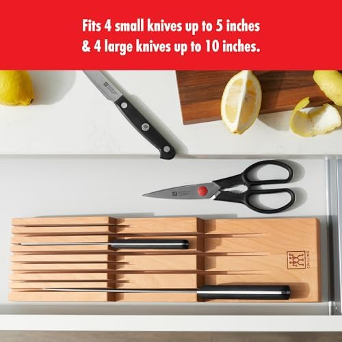 Zwilling 8-Slot In-Drawer Knife Block, Beechwood